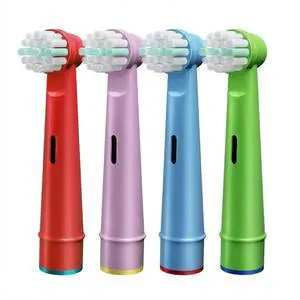 Replacement Brush Heads Compatible with Oral-B Electric Toothbrush | Gentle Soft Bristles for Children, Fits Professional Care/Pro Health/3D Excel/D16/D20/D25/D30 OC18, 4-Pack Color Coded Replacement Brush Heads Compatible with Oral-B Electric Toothbrush | Gentle Soft Bristles for Children, Fits Professional Care/Pro Health/3D Excel/D16/D20/D25/D30 OC18, 4-Pack Color Coded