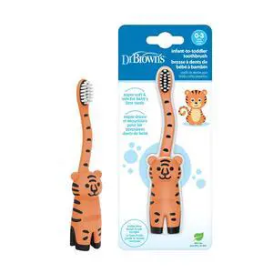 Infant-to-Toddler Toothbrush, Tiger, 0-3 Years | Soft and Safe Baby Training Toothbrush, Fun Tiger Design Infant-to-Toddler Toothbrush, Tiger, 0-3 Years | Soft and Safe Baby Training Toothbrush, Fun Tiger Design