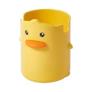Cartoon Multi-Purpose Storage Box Pen Holder Toothbrush Holder Phone Rack (Yellow, 4.29 x 3.51 x 3.12 inches) Cartoon Multi-Purpose Storage Box Pen Holder Toothbrush Holder Phone Rack (Yellow, 4.29 x 3.51 x 3.12 inches)