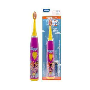Blippi Electric Toothbrush for Kids, Battery Powered Sonic Toothbrush, Soft Bristles, Childrens Toothbrush for Boys & Girls, Toddler Oral Care, Blippi Character Design (Purple) Blippi Electric Toothbrush for Kids, Battery Powered Sonic Toothbrush, Soft Bristles, Childrens Toothbrush for Boys & Girls, Toddler Oral Care, Blippi Character Design (Purple)