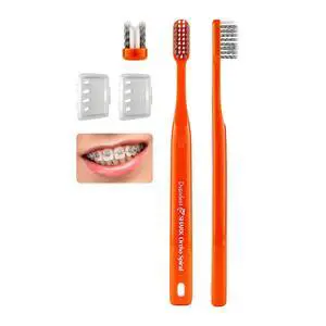 V-Shaped Orthodontic Toothbrush for Braces Spiral Bristles Braces Toothbrush for Brackets and Wires Cleaning Ergonomic Handle Indivisual Travel Cap (Shark Ortho Spiral, 2 Pack) V-Shaped Orthodontic Toothbrush for Braces Spiral Bristles Braces Toothbrush for Brackets and Wires Cleaning Ergonomic Handle Indivisual Travel Cap (Shark Ortho Spiral, 2 Pack)