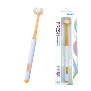 3 Sided Autism Toothbrush Three Bristles for Special Needs Adult Soft Bristles Soft and Gentle for Complete Tooth and Gum Care (Orange 1PCS) 3 Sided Autism Toothbrush Three Bristles for Special Needs Adult Soft Bristles Soft and Gentle for Complete Tooth and Gum Care (Orange 1PCS)