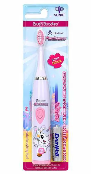 Tokidoki Mermicorno Battery Powered Sonic Electric Kids Toothbrush Soft Bristles Rounded Head Children Girls Boys Gentle Cleaning Easy Grip Handle Plaque Removal Oral Care Ages 3+ Tokidoki Mermicorno Battery Powered Sonic Electric Kids Toothbrush Soft Bristles Rounded Head Children Girls Boys Gentle Cleaning Easy Grip Handle Plaque Removal Oral Care Ages 3+