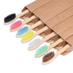 Bamboo Toothbrushes Medium for Adults and Kids, 7 Pcs | Natural, Biodegradable, BPA Free Bristles, Home and Travel Use Bamboo Toothbrushes Medium for Adults and Kids, 7 Pcs | Natural, Biodegradable, BPA Free Bristles, Home and Travel Use