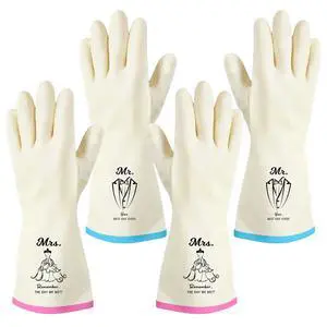2 Pcs Personalized Rubber Cleaning Gloves for New Couples, Mrs.Mr. | Dishwasher Reusable Gloves, Dishwashing Kitchen Household Essentials, Housewarming Wedding Newly Engaged Couples Xmas Gifts 2 Pcs Personalized Rubber Cleaning Gloves for New Couples, Mrs.Mr. | Dishwasher Reusable Gloves, Dishwashing Kitchen Household Essentials, Housewarming Wedding Newly Engaged Couples Xmas Gifts