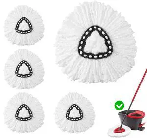 4Pack Mop Heads Replacements Compatible with O-Cedar EasyWring1-Tank System | Mop Head Replacement for Hardwood Laminate and Tile Floors Perfect for Daily Kitchen Bath Home Cleaning,Machine Washable 4Pack Mop Heads Replacements Compatible with O-Cedar EasyWring1-Tank System | Mop Head Replacement for Hardwood Laminate and Tile Floors Perfect for Daily Kitchen Bath Home Cleaning,Machine Washable