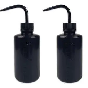 2Pcs 250ml 8.5oz Plastic Safety Wash Bottle,Black | Narrow Mouth,Squeeze Bottles,For Tattoo Wash,Chemistry, Industry,Lab & Gardening 2Pcs 250ml 8.5oz Plastic Safety Wash Bottle,Black | Narrow Mouth,Squeeze Bottles,For Tattoo Wash,Chemistry, Industry,Lab & Gardening