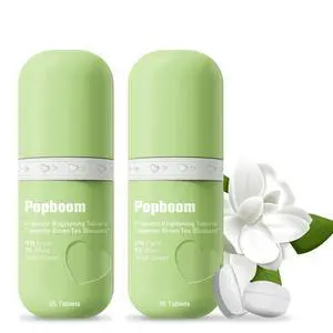 Popboom Probiotic Travel Size Mouthwash Tablets for On-The-Go Oral Care, Teeth Whitening Mouthwash Tablets for Fresh Breath, Instant Freshness for Date-Night ((70 Tablets)(2 Bottles-Jasmine Green Tea) Popboom Probiotic Travel Size Mouthwash Tablets for On-The-Go Oral Care, Teeth Whitening Mouthwash Tablets for Fresh Breath, Instant Freshness for Date-Night ((70 Tablets)(2 Bottles-Jasmine Green Tea)