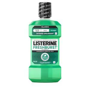 Freshburst Antiseptic Mouthwash, Spearmint, 16.9 fl. oz/ 500 mL | Kills 99.9% of Germs That Cause Bad Breath, Fights Plaque & Gingivitis, ADA Accepted Oral Rinse, Intense Spearmint Flavor Freshburst Antiseptic Mouthwash, Spearmint, 16.9 fl. oz/ 500 mL | Kills 99.9% of Germs That Cause Bad Breath, Fights Plaque & Gingivitis, ADA Accepted Oral Rinse, Intense Spearmint Flavor