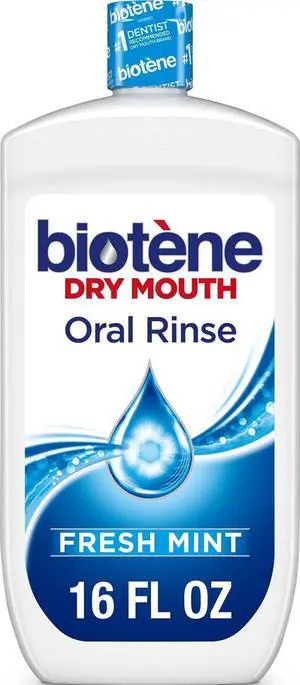 Oral Rinse Mouthwash for Dry Mouth, Fresh Mint, 16 fl oz | Alcohol-Free Mouthwash, Up To Four Hours Of Relief From Dry Mouth Symptoms, Freshens Breath Oral Rinse Mouthwash for Dry Mouth, Fresh Mint, 16 fl oz | Alcohol-Free Mouthwash, Up To Four Hours Of Relief From Dry Mouth Symptoms, Freshens Breath