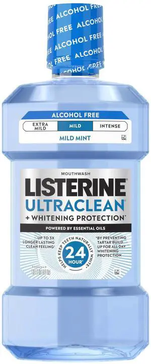 Ultraclean Alcohol-Free Mouthwash, Mild Mint, 33.8 fl. oz/1L | Whitening Protection*, No Burn, Tartar Control Oral Rinse, Kills 99% of bad breath germs, Mild Arctic Mint Flavor Ultraclean Alcohol-Free Mouthwash, Mild Mint, 33.8 fl. oz/1L | Whitening Protection*, No Burn, Tartar Control Oral Rinse, Kills 99% of bad breath germs, Mild Arctic Mint Flavor