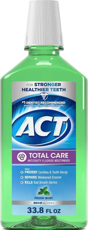 Total Care Zero Alcohol Anticavity Fluoride Mouthwash 33.8 fl. oz. Fresh Mint Total Care Zero Alcohol Anticavity Fluoride Mouthwash 33.8 fl. oz. Fresh Mint