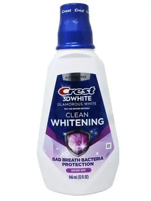 3D White Glamorous White Mouthwash, Alcohol Free Multi-Care Whitening Mouthwash, Arctic Mint, 32 fl oz (946 mL) 3D White Glamorous White Mouthwash, Alcohol Free Multi-Care Whitening Mouthwash, Arctic Mint, 32 fl oz (946 mL)