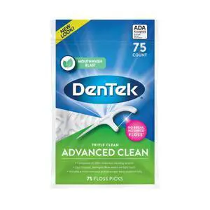 Triple Advanced Clean Mouthwash Blast Floss Picks, 75 Count, (Pack of 1) Triple Advanced Clean Mouthwash Blast Floss Picks, 75 Count, (Pack of 1)