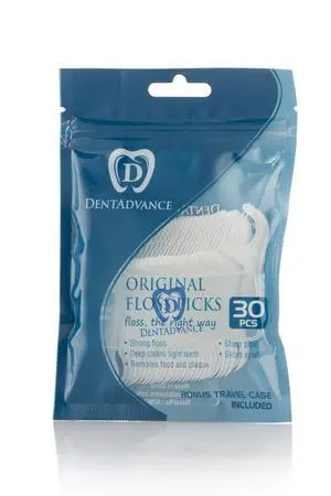 Original Dental Floss Picks - Premium Angled, Easy Reach Back Teeth | Tooth Flossers | Unflavored, 30 ct, w/Travel Case Original Dental Floss Picks - Premium Angled, Easy Reach Back Teeth | Tooth Flossers | Unflavored, 30 ct, w/Travel Case
