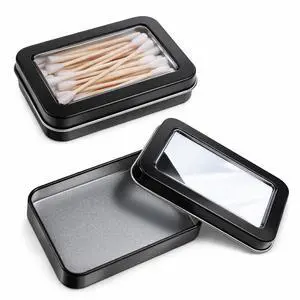 2pcs Cotton Swab Holder for Travel Portable Small Dental Flosses Holder Travel Floss Picks Cases Storage Containers with Dustproof Lid for Cotton Ball Swabs Toothpick Hair Ties Black 2pcs Cotton Swab Holder for Travel Portable Small Dental Flosses Holder Travel Floss Picks Cases Storage Containers with Dustproof Lid for Cotton Ball Swabs Toothpick Hair Ties Black