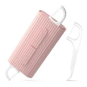 Travel Floss Picks,Dental Floss Dispenser,Ultra Lightweight Durable & Reusable Toothpicks Sticks Organizer Portable Case,Dental Tools for 1Min Clean Teeth,Hygienic Floss Carry Case(Pink) Travel Floss Picks,Dental Floss Dispenser,Ultra Lightweight Durable & Reusable Toothpicks Sticks Organizer Portable Case,Dental Tools for 1Min Clean Teeth,Hygienic Floss Carry Case(Pink)