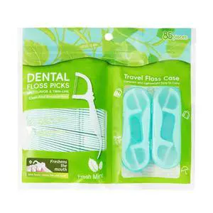 Green Mint Dental Floss Picks, 2 Portable Travel Cases (10 Picks) + 65 Refills, Double-Line Flossers for Tight Teeth, Fresh Breath, Plaque Removal, On-The-Go Oral Care Green Mint Dental Floss Picks, 2 Portable Travel Cases (10 Picks) + 65 Refills, Double-Line Flossers for Tight Teeth, Fresh Breath, Plaque Removal, On-The-Go Oral Care
