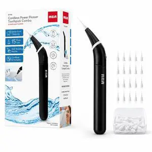 Cordless Power Flosser Toothpick Combo, Electric Flosser for Teeth with 15 Floss Tips, 360° Rotating Nozzle, Portable Battery Powered Dental Flosser Cordless Power Flosser Toothpick Combo, Electric Flosser for Teeth with 15 Floss Tips, 360° Rotating Nozzle, Portable Battery Powered Dental Flosser