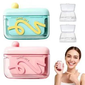 2 PCS Portable Floss Dispenser with 100 Count Dental Flosser Refillable | Pop-Up Automatic Toothpick Dispenser for On-the-Go, , Restaurant & Home Oral Care (Pink, Blue-Green) 2 PCS Portable Floss Dispenser with 100 Count Dental Flosser Refillable | Pop-Up Automatic Toothpick Dispenser for On-the-Go, , Restaurant & Home Oral Care (Pink, Blue-Green)