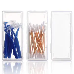 3PCS Floss Pick Holder Cotton Swab Holder Cotton Pad Holders Dental Floss Holders with Lid for Travel Cottons Buds Flosss Small Items 3PCS Floss Pick Holder Cotton Swab Holder Cotton Pad Holders Dental Floss Holders with Lid for Travel Cottons Buds Flosss Small Items