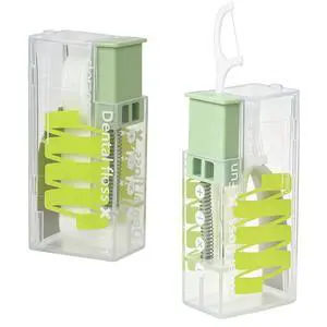 2 Pack Floss Holders Toothpick Dispenser Set with 20 Dental Floss Picks | Portable Refillable Floss Pick Sticks Storage Case Box Container One Touch Flosser Dispenser Reusable Home Travel Must Have 2 Pack Floss Holders Toothpick Dispenser Set with 20 Dental Floss Picks | Portable Refillable Floss Pick Sticks Storage Case Box Container One Touch Flosser Dispenser Reusable Home Travel Must Have