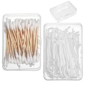2PCS Cotton Swab Holder for Travel, Floss Picks Case, Portable Small Dental Floss Holders, Cotton Swab Boxs Travel Storage Case, Dental Toothpick Holder for Cottons Buds Hair Ties Flosss 2PCS Cotton Swab Holder for Travel, Floss Picks Case, Portable Small Dental Floss Holders, Cotton Swab Boxs Travel Storage Case, Dental Toothpick Holder for Cottons Buds Hair Ties Flosss