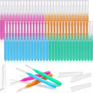 120Pcs Interdental Brush 4 Sizes Braces Brush Toothpicks with Soft Bristles 360° Bendable Floss Heads Dental Brushes Between Teeth Gum Braces Cleaning Kit Oral Tooth Cleaning Tool 120Pcs Interdental Brush 4 Sizes Braces Brush Toothpicks with Soft Bristles 360° Bendable Floss Heads Dental Brushes Between Teeth Gum Braces Cleaning Kit Oral Tooth Cleaning Tool
