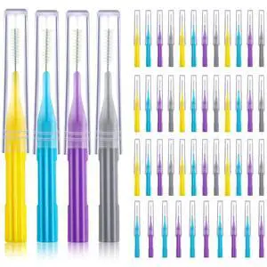 50 Pieces Braces Brush for Cleaner Interdental Brush Between Teeth Toothpick Flosses Dental Flossing Head Oral Hygiene Tooth Cleaning Tool(Light Blue, Purple, Yellow, Gray) 50 Pieces Braces Brush for Cleaner Interdental Brush Between Teeth Toothpick Flosses Dental Flossing Head Oral Hygiene Tooth Cleaning Tool(Light Blue, Purple, Yellow, Gray)