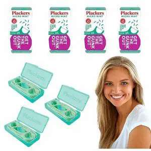 Micro 12 Count Flosser with Travel Case, Mint, 4-Pack Micro 12 Count Flosser with Travel Case, Mint, 4-Pack