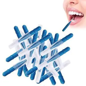 50 PCS Soft Interdental Brushes, Dental Brush Flossers | Oral Flossing Head Toothpick Cleaners, Tooth Cleaning Tool - Blue 50 PCS Soft Interdental Brushes, Dental Brush Flossers | Oral Flossing Head Toothpick Cleaners, Tooth Cleaning Tool - Blue