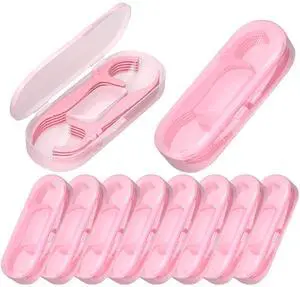 10 Packs Travel Dental Floss Pick Case with Holder, Refillable Sealed Portable Floss Dispenser with 100pcs Premium Twin-Line Toothpick Flossers for Teeth Cleaning, Pink 10 Packs Travel Dental Floss Pick Case with Holder, Refillable Sealed Portable Floss Dispenser with 100pcs Premium Twin-Line Toothpick Flossers for Teeth Cleaning, Pink