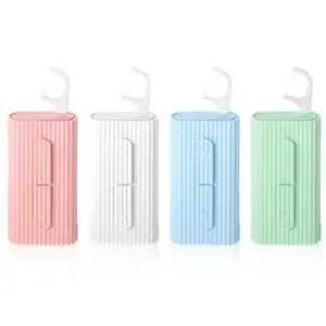 Dental Floss Portable Case Travel Floss Storage Case Toothpicks Dispenser Refillable Dental Floss Container with 10 Picks Automatic Floss Stick Organizer for Oral Care (White+Blue+Green+Pink) Dental Floss Portable Case Travel Floss Storage Case Toothpicks Dispenser Refillable Dental Floss Container with 10 Picks Automatic Floss Stick Organizer for Oral Care (White+Blue+Green+Pink)