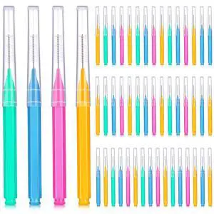 50 Pcs Interdental Brushes Braces,Green, Blue, Pink, Orange | Dental Toothpick Cleaners for Care Oral, Floss Head Picks for Teeth Gaps and Ortho, Hygiene Brush Heads, Portable Tool Kit 50 Pcs Interdental Brushes Braces,Green, Blue, Pink, Orange | Dental Toothpick Cleaners for Care Oral, Floss Head Picks for Teeth Gaps and Ortho, Hygiene Brush Heads, Portable Tool Kit