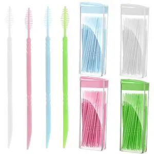 240Pcs Plastic Double Head Toothpick, Doctors Brush Picks for Teeth, Double Floss Picks Plastic Bristle 2-in-1 Dental Floss Interdental Brushes Disposable Oral Care Teeth Clean Stick 240Pcs Plastic Double Head Toothpick, Doctors Brush Picks for Teeth, Double Floss Picks Plastic Bristle 2-in-1 Dental Floss Interdental Brushes Disposable Oral Care Teeth Clean Stick