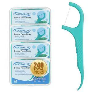240 Count Dental Floss Picks Mint Flavored Flossers with Built-in Toothpick for Deep Cleaning 4 Portable Boxes of 60 Strong & Smooth Floss Sticks for Family Home Travel - Adults & Kids 240 Count Dental Floss Picks Mint Flavored Flossers with Built-in Toothpick for Deep Cleaning 4 Portable Boxes of 60 Strong & Smooth Floss Sticks for Family Home Travel - Adults & Kids