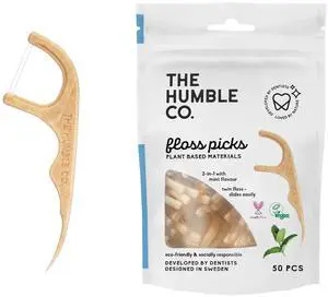 2-in-1 Floss Picks, Mint, 50 Picks 2-in-1 Floss Picks, Mint, 50 Picks