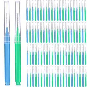 100 Pcs Braces Dental Brushes,Blue,Green,Elegant Size | Interdental Toothpick Bristle Dental Picks for Cleaner Tooth Flossing Head Oral Hygiene Flosser Toothpick Cleaners Tooth Tool 100 Pcs Braces Dental Brushes,Blue,Green,Elegant Size | Interdental Toothpick Bristle Dental Picks for Cleaner Tooth Flossing Head Oral Hygiene Flosser Toothpick Cleaners Tooth Tool