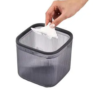 Small Desktop Trash Can, 0.74 Gal/2.8L Open-Top Waste Basket, Clear Gray | Durable PET Material | Open-Top Design for Quick Disposal | Ideal for Office Desk, Bathroom Counter, Vanity & Bedside Table Small Desktop Trash Can, 0.74 Gal/2.8L Open-Top Waste Basket, Clear Gray | Durable PET Material | Open-Top Design for Quick Disposal | Ideal for Office Desk, Bathroom Counter, Vanity & Bedside Table