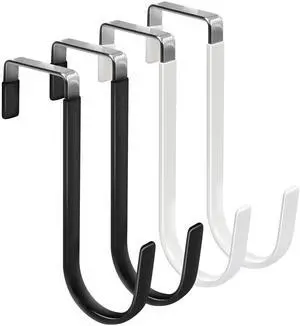 Over the Door Hooks, Single-Hanger 4 Pack, Fits Doors 1 3/8" Mix | Heavy Duty Metal, Hold 20lbs, Rubber-Coated, No-Drilling, for Bathroom Dorm, Hanging Towels Clothes Hats Bags Coats Wreaths Over the Door Hooks, Single-Hanger 4 Pack, Fits Doors 1 3/8" Mix | Heavy Duty Metal, Hold 20lbs, Rubber-Coated, No-Drilling, for Bathroom Dorm, Hanging Towels Clothes Hats Bags Coats Wreaths