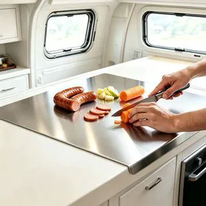 2026 New Large Titanium Cutting Board with Lip, 100% Pure Titanium Cutting Boards for Kitchen Dishwasher Safe, Food-Grade Metal Chopping Board Mat for Meat & Stainless Steel (L, 15.8×11.8) 2026 New Large Titanium Cutting Board with Lip, 100% Pure Titanium Cutting Boards for Kitchen Dishwasher Safe, Food-Grade Metal Chopping Board Mat for Meat & Stainless Steel (L, 15.8×11.8)