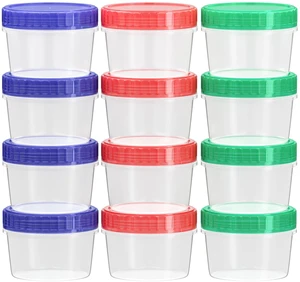 Salad Dressing Container to Go Reusable - 2 Oz Plastic Sauce Container With Leak-Proof Twist Lids(12 Pcs) Salad Dressing Container to Go Reusable - 2 Oz Plastic Sauce Container With Leak-Proof Twist Lids(12 Pcs)