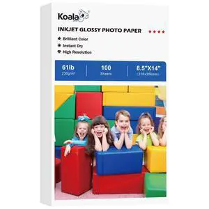 Glossy Photo Paper Heavyweight Thick 8.5x14 Inch 61LB 100 Sheets Legal Size Cardstock Paper for Inkjet Printing Use Dye Ink 230gsm Glossy Photo Paper Heavyweight Thick 8.5x14 Inch 61LB 100 Sheets Legal Size Cardstock Paper for Inkjet Printing Use Dye Ink 230gsm