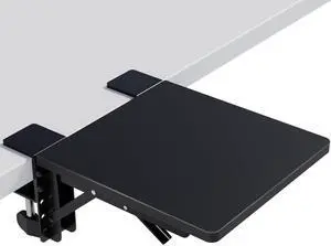Ergonomic Desk Extender Tray, 9.5"x9.1" Wrist Rest Shelf, Black 90°Foldable Elbow Support, Table Mount Arm, Clamp on Computer Arm Rest for Desk, Office & Home Use,Durable Easy to Install Ergonomic Desk Extender Tray, 9.5"x9.1" Wrist Rest Shelf, Black 90°Foldable Elbow Support, Table Mount Arm, Clamp on Computer Arm Rest for Desk, Office & Home Use,Durable Easy to Install