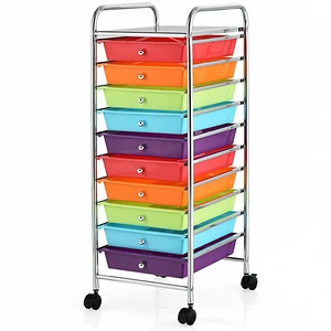 10 Drawers Rolling Storage Cart, Multipurpose Craft Storage Cart with Wheels, Mobile Tools Scrapbook Paper Organizer Cart for Office School Home Use (Multi-color) 10 Drawers Rolling Storage Cart, Multipurpose Craft Storage Cart with Wheels, Mobile Tools Scrapbook Paper Organizer Cart for Office School Home Use (Multi-color)