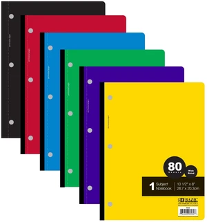 1-Subject Wireless Notebook, Wide-Ruled, 80 Sheets, 24-Case 80 wide-ruled sheets, Flat glue-bound spine, 10.5 x 8 in, No wire to snag, Bulk pack, For school and college notes 1-Subject Wireless Notebook, Wide-Ruled, 80 Sheets, 24-Case 80 wide-ruled sheets, Flat glue-bound spine, 10.5 x 8 in, No wire to snag, Bulk pack, For school and college notes