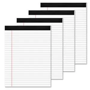 4 Pack Note Pads 8.5 x 11, Wide Ruled, Lined Writing Note Pads for Office White Legal Pads 8.5x11, 30 Sheets per White Notepad 28 Lines Lined Paper Pads for School Perforated Legal Notepads for Work 4 Pack Note Pads 8.5 x 11, Wide Ruled, Lined Writing Note Pads for Office White Legal Pads 8.5x11, 30 Sheets per White Notepad 28 Lines Lined Paper Pads for School Perforated Legal Notepads for Work