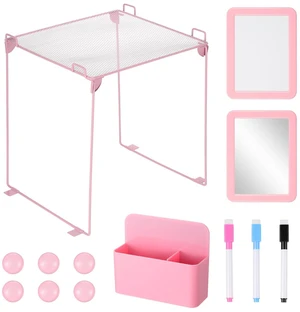 Pink Locker Accessories Kit for Girls, Locker Organizer Kit with Locker shelf, Magnetic Mirror and Whiteboard, Pen holder, Magnets, Back to School Locker Essentials Decorations Kit Pink Locker Accessories Kit for Girls, Locker Organizer Kit with Locker shelf, Magnetic Mirror and Whiteboard, Pen holder, Magnets, Back to School Locker Essentials Decorations Kit