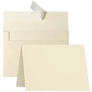 100 Pack Cream Blank Cards and Envelopes 5x7 Folded Ivory Cardstock and A7 Envelopes Self Seal for Wedding, Invitations, DIY Greeting Cardstock & All Occasion 100 Pack Cream Blank Cards and Envelopes 5x7 Folded Ivory Cardstock and A7 Envelopes Self Seal for Wedding, Invitations, DIY Greeting Cardstock & All Occasion