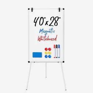 Magnetic Dry Erase Board 40" x 28", White Board with Adjustable Stand, Heavy-Duty Aluminum Frame & Accessory Tray for Office, Classroom, Home & Presentations, White Magnetic Dry Erase Board 40" x 28", White Board with Adjustable Stand, Heavy-Duty Aluminum Frame & Accessory Tray for Office, Classroom, Home & Presentations, White
